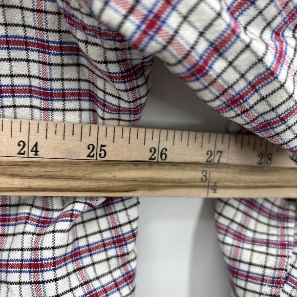Rag & Bone New York Mens Button Down Shirt Fit 2 Red Plaid Cotton XXL City - Picture 9 of 11